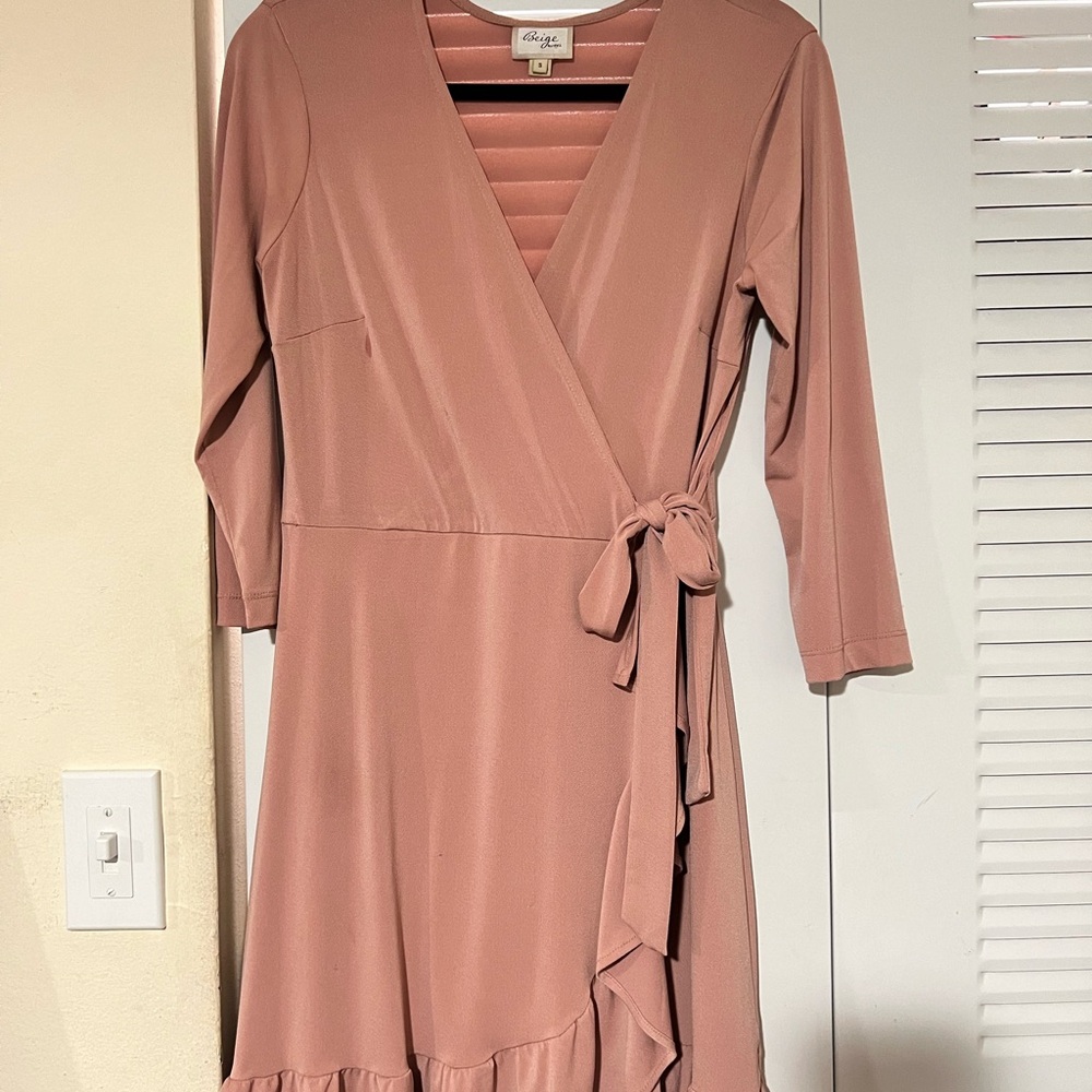 Plush Color Wrap Dress size small